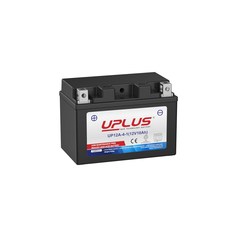 Uplus Motorcycle Battery Up12a-4-1 Replacement For Yt12a-Bs 12V 10Ah Maintenance Free - Sla Agm Powersport Batteries For Atvs, Personal Watercraft,Sn 4555246715967