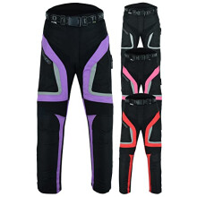 Texpeed Womens Motorcycle Biker Trousers Ladies Cordura Waterproof Textile With Protective Motorbike Armour (EN 1621-1) Purple - 40W / 30L