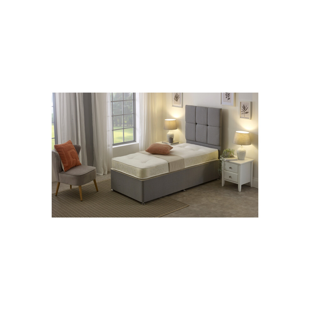 Starlight Beds Gold (3Ft Single Mattress - 90Cm X 190Cm) Damask Tufted Mattress - 17Cm Deep, Dual-Sided Comfort