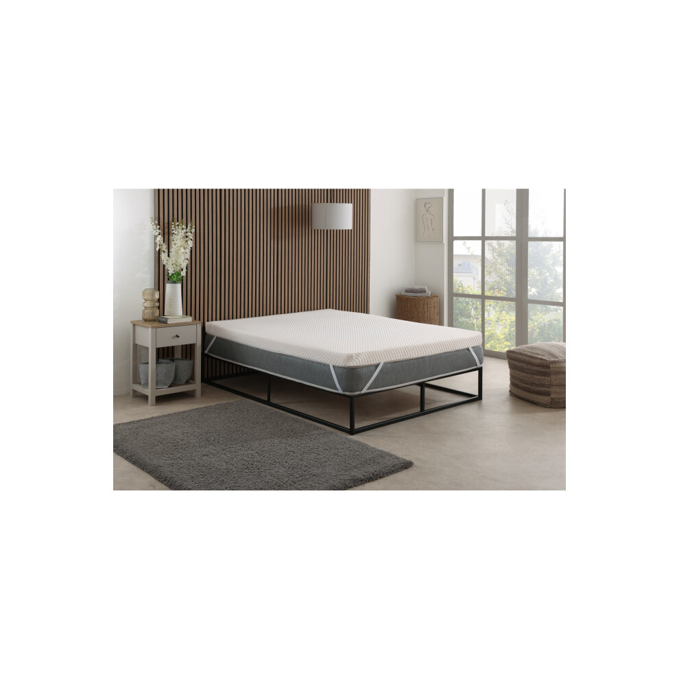 The Foam People (European King Size Mattress - 160Cm X 200Cm) Cool Quilted Memory Foam Mattress Topper - 2" Deep, Pressure-Relieving Support