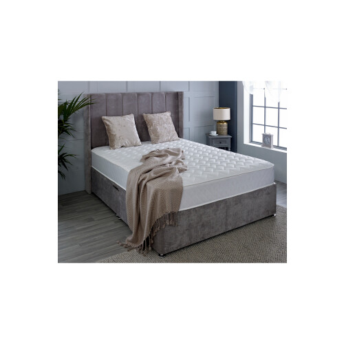(4ft6 Double Mattress - 135cm x 190cm) Astral Grey Hybrid Mattress - 19cm Deep, Soft Feel