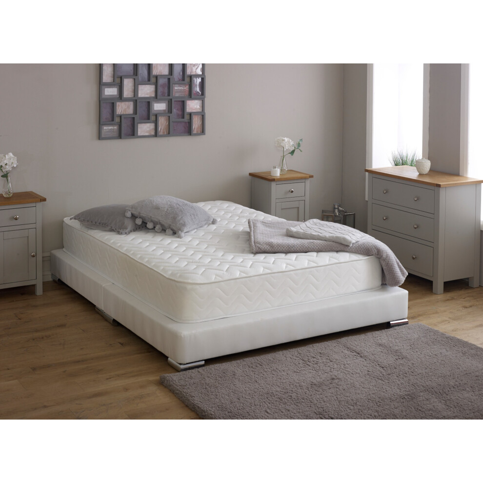 Starlight Beds (European King Size Mattress - 160Cm X 200Cm) Essentials Zig Zag Hybrid Mattress - 7.5" Deep, Soft Firmness