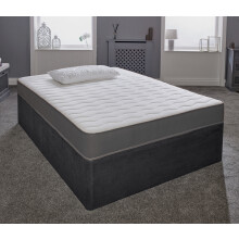 (3ft Single Mattress - 90cm x 190cm) Cooltouch Essentials Wave Grey Hybrid Spring & Memory Foam Mattress