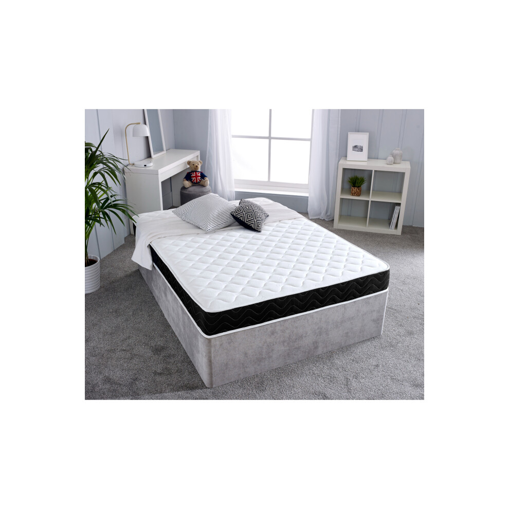 Starlight Beds (European Single Mattress - 90Cm X 200Cm) Midnight Cooltouch Hybrid Mattress - 18Cm Deep, Soft Feel