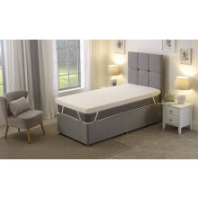 (2ft6 Small Single Mattress - 75cm x 190cm) European Double Memory Foam Mattress Topper - 2.5cm Thick