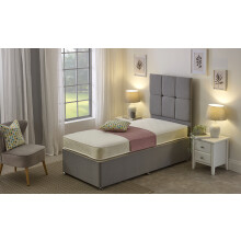 (European Single Mattress - 90cm x 200cm) Double-Sided Open Coil Spring Mattress - 17cm Deep Easy-Clean