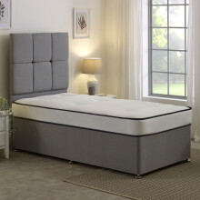 (European Small Single Mattress - 80cm x 200cm) Damask EasyClean Double Life Dual Sided Tufted Mattress