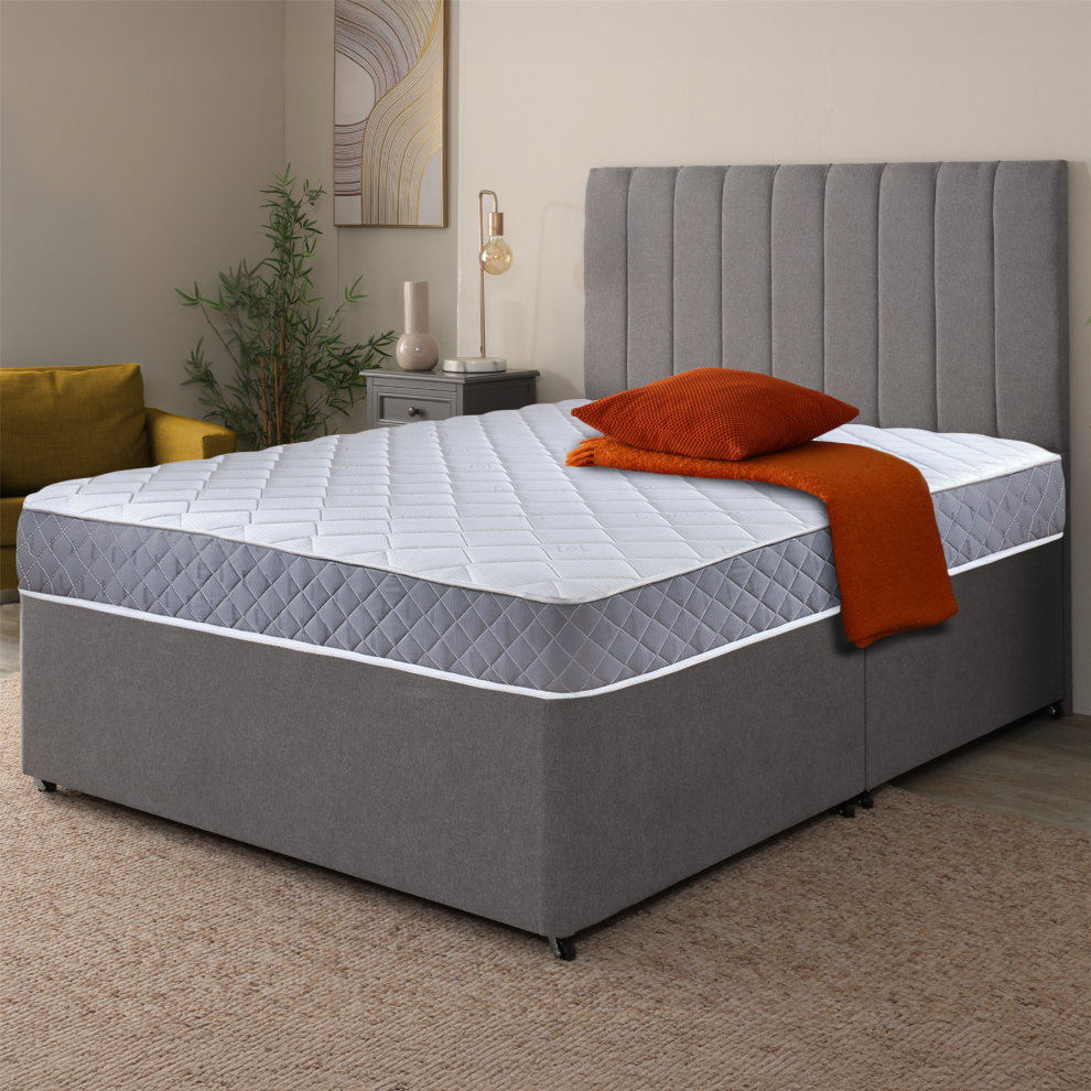 (5ft King Mattress Size Mattress - 150cm x 200cm) Spring Coil Diamond Grey Essentials Mattress Foam Free Spring Coil-image-OPC-PHCHHST-NEW