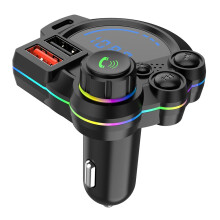 Transmetteur FM Bluetooth 5.3 QC3.0 et PD20W, carte TF et clé USB, écran LED (noir)