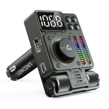 Transmetteur FM Bluetooth 5.3 PD30W avec volume réglable, commande vocale et charge rapide (bleu)