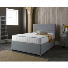 (4ft6 Double Mattress - 135cm x 190cm) Victoria White Castle Hybrid Mattress - Plush Comfort, Durable Design
