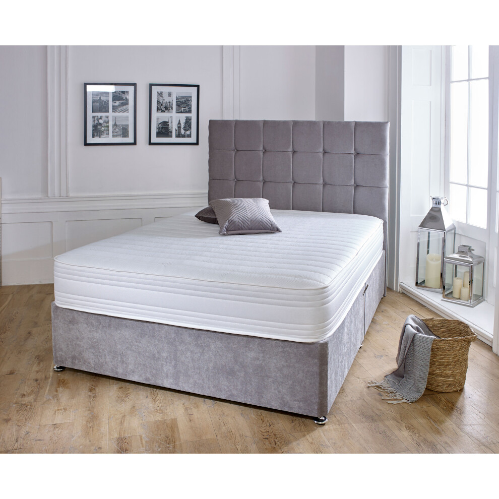 (4ft6 Double Mattress - 135cm x 190cm) Straight Line Hybrid Mattress - Memory Foam & Spring Support-image-OPC-PHCHHRP-NEW