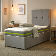 (European Small Single Mattress - 80cm x 200cm) Horizon Harmony Hybrid Mattress - 8" Deep, Soft Feel, Plush Quilted Surface
