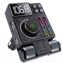 Adaptateur Bluetooth pour voiture, transmetteur FM Bluetooth 5.3, charge rapide PD 30 W, lecteur HiFi (noir)