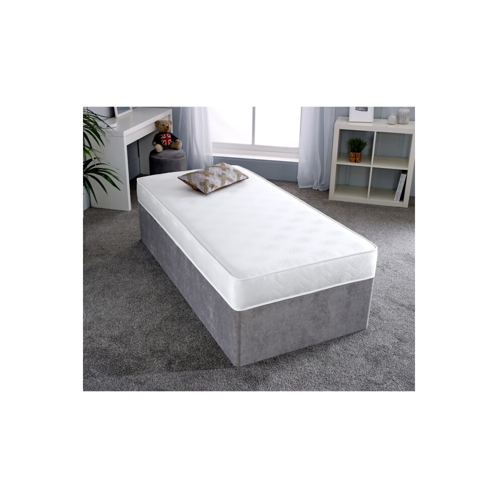 (2ft6 Small Single Mattress - 75cm x 190cm) Daisy Dual-Sided Sprung Mattress - 18cm Deep Breathable Damask Fabric-image-OPC-PHCHJ2X-NEW
