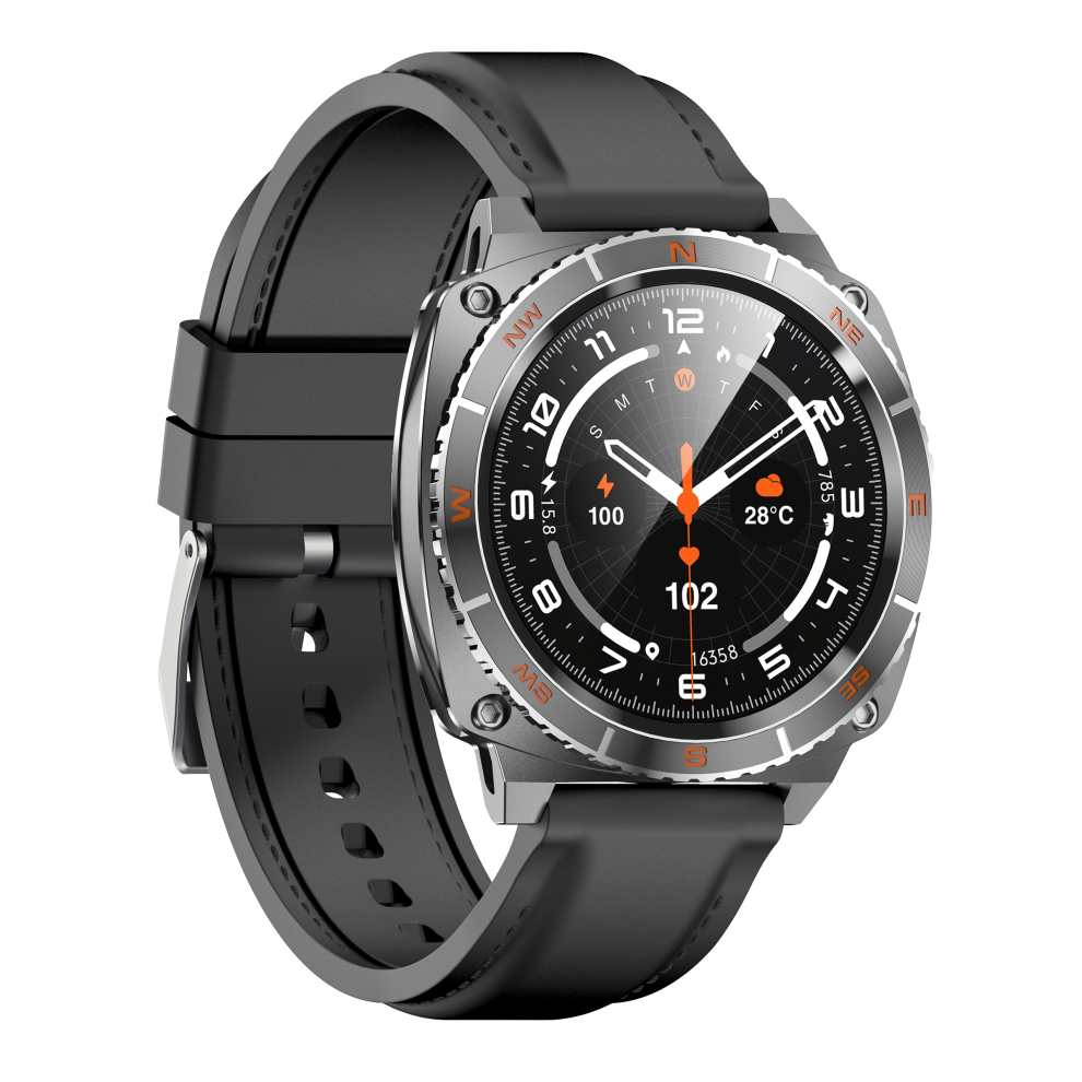 Smartwatch With St Sensor, Amoled Display, Mechanical Linkage Rotating Dial, Ai Dial, 400Mah Battery, Suitable For Android Ios(Black) Black 6976918059017
