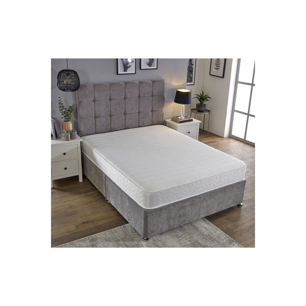 (2ft6 Shorty Small Single Mattress - 75cm x 175cm) Budget Memory Sprung Mattress - Quilted Cooltouch Straight Line Top Panel-image-OPC-PHCHJBY-NEW