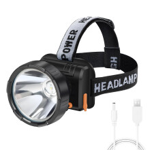 Headlamp Rechargeable - Super Bright Spotlight with 2 Modes - LED Flashlight Headlight for Camping Fishing Hiking(Black)