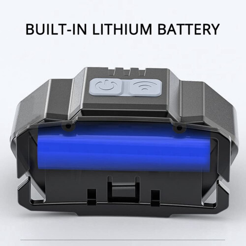 Induction Headlight LED Headlight Headlight USB Flashlight Torch Light for Fishing Camping(Black) 2