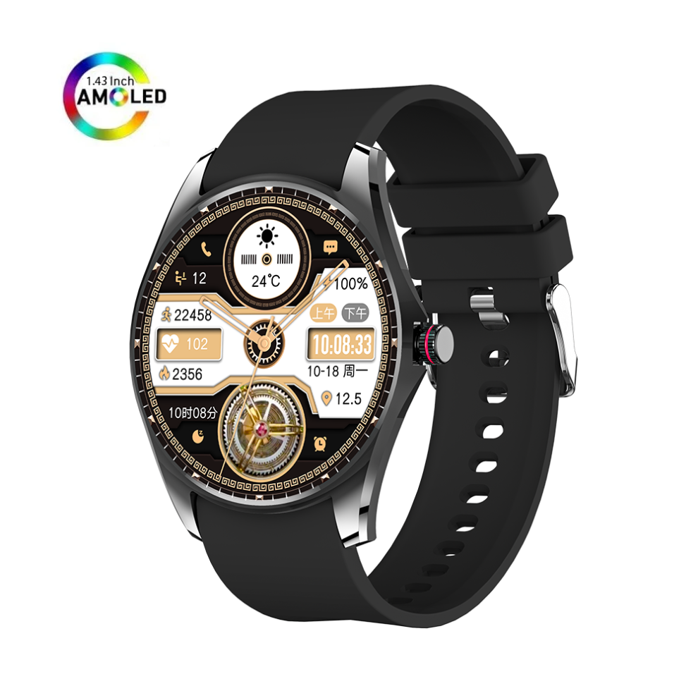 Smartwatch 1.43" Amoled Fashion(Black) Black 6976918061188