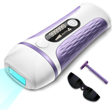 Appareil dépilation au laser IPL 999 999 flashs sûr et (violet)