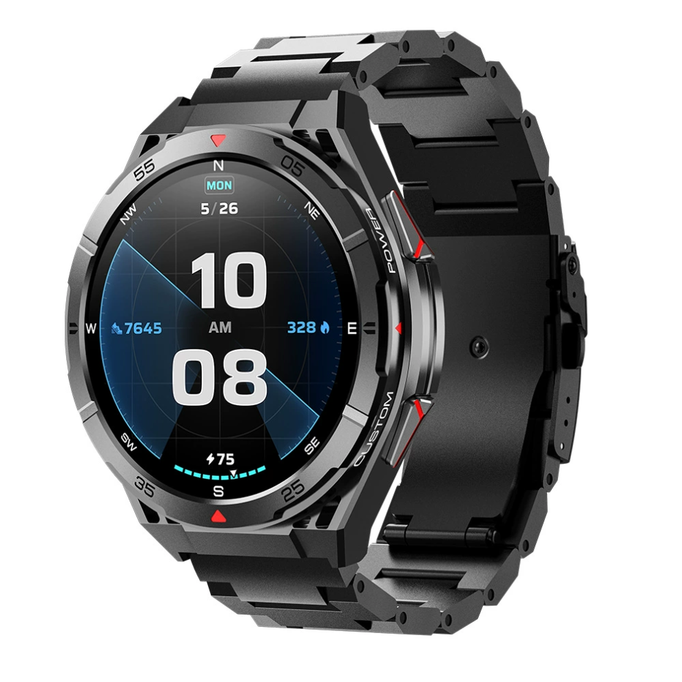 Military Smart Watch Men, 5Atm Waterproof, Gps, Altimeter Compass, 1.43" Amoled, Android Ios 6976918058966
