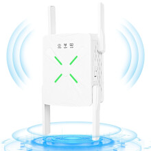 1200mbit/s Wifi zosilňovač, dvojpásmový, 4 antény (biela)