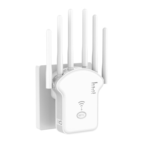 Dvojpásmový Wlan opakovač 1200 mbit/s, 4 antény (biely)