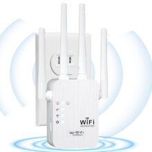 2025 Wifi extendery s dlhým dosahom, 9 800 štvorcových stôp, 40 zariadení (biele)