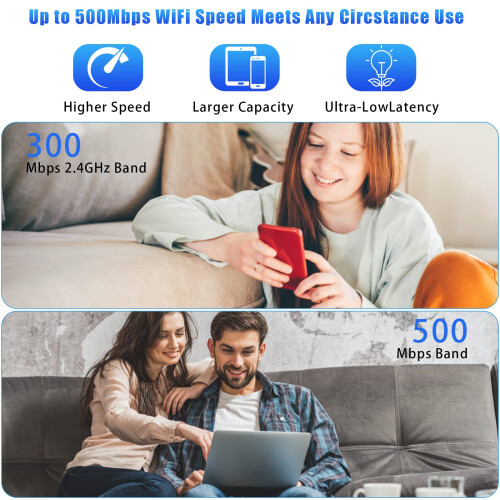 300Mbps Wifi Extender, Wireless Router Range Extender (biely) 1