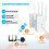 Extensor Wi-Fi 2.4G más rápido, 4 antenas, 2 puertos LAN (blanco) 2