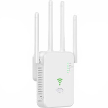 Najrýchlejší Wifi Extender 2,4 g, 4 antény, 2 LAN porty (biely)