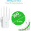 Extensor Wi-Fi 2.4G más rápido, 4 antenas, 2 puertos LAN (blanco) 3