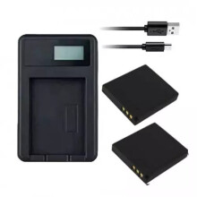 Charger & 2X Batteries Panasonic SDR-S26 SDR-S7 SDR-S9 SDR-SW20 SDR-SW21 SDR-SW28