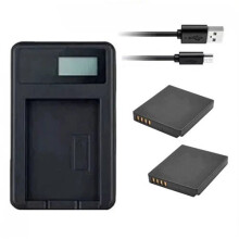 Charger & 2X Batteries Panasonic DMC-FX700 DMC-TS1 DMC-TS2 DMC-TS3 DMC-TS4