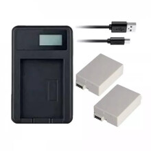 Charger & 2X Batteries Canon EOS 450D 500D 1000D Kiss F Kiss X2 Kiss X3