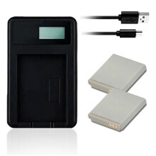Charger & 2X Batteries Canon IXUS 115 HS 117 HS 120 IS 130 220 HS 230 HS 255 HS