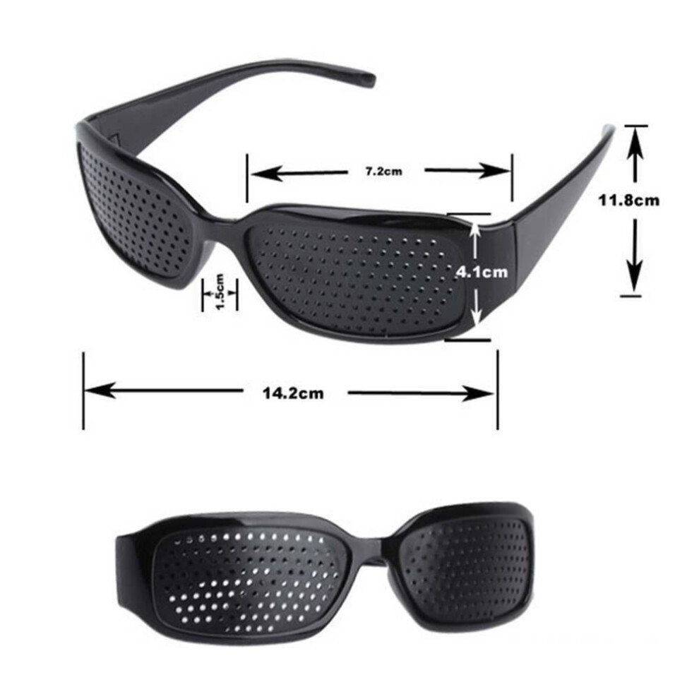 Black Eyewear Pinhole Eyeglasses Training Eyesight Improvement Vision Care