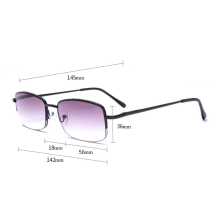 (+1.5) Tinted Reading Glasses Readers Metal Rectangular Womens Mens +1.0 1.5 2.0 2.5