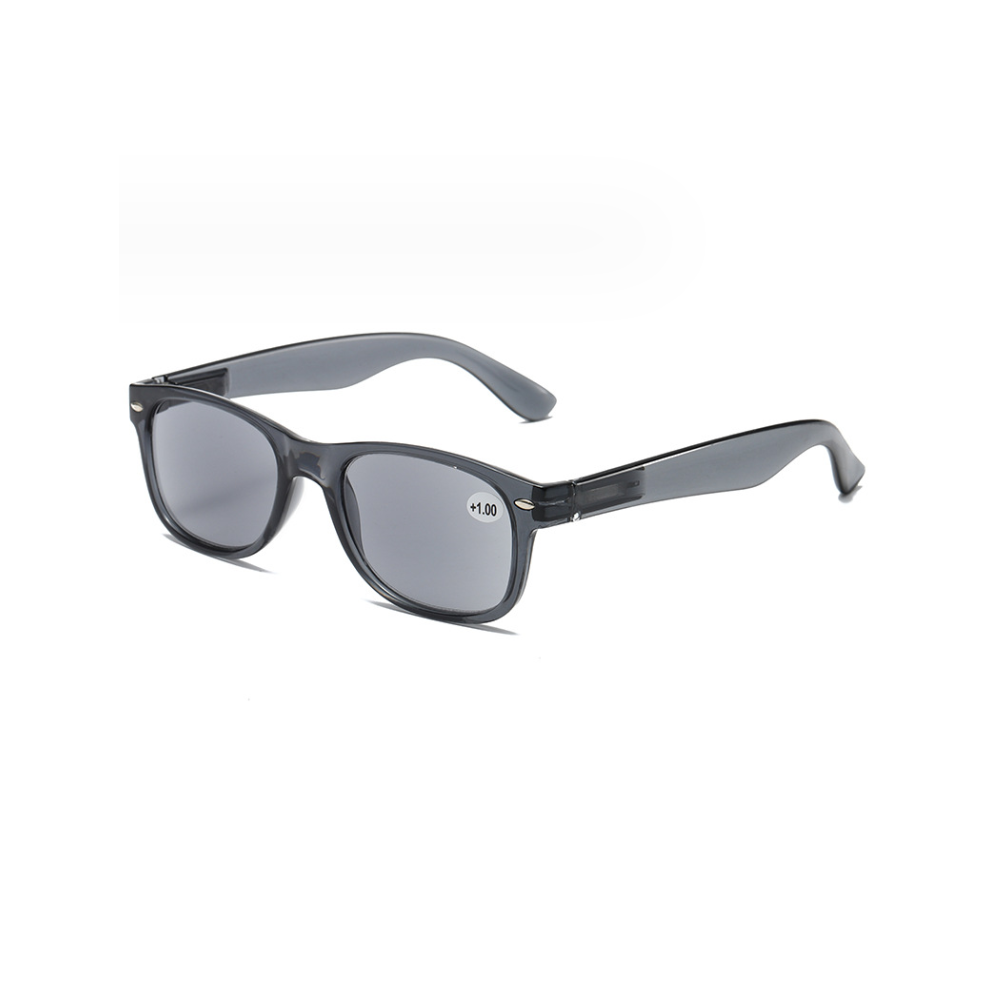 (+1.0, Transparent Black) Sun Readers Tinted Reading Glasses +1.00 to +4.00 Sunglasses UV400