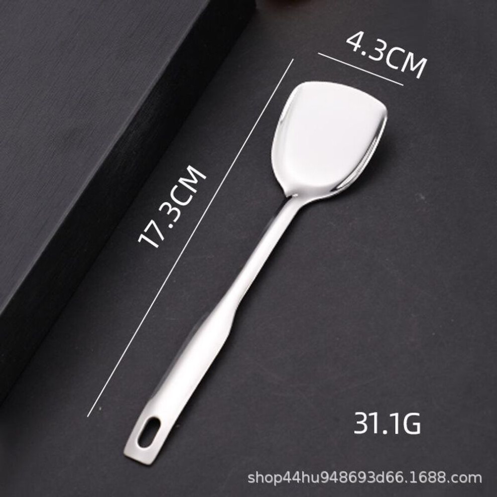 (as the picture, spatula) Four-Piece Stainless Steel Kitchen Utensil Set: Soup Spoon, Colander, Spatula for Creative, Simple Household Use