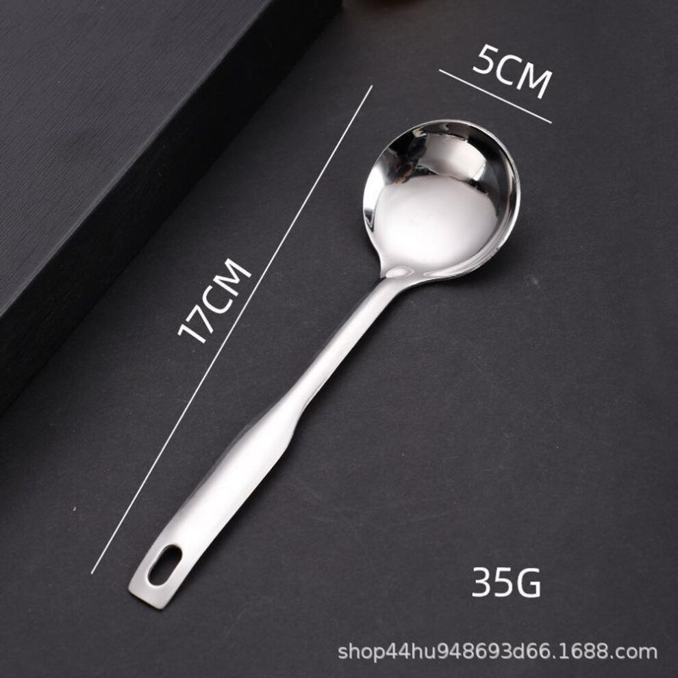 (as the picture, hot pot spoon) Four-Piece Stainless Steel Kitchen Utensil Set: Soup Spoon, Colander, Spatula for Creative, Simple Household Use