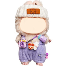 (C) 17cm Doll Clothes - 3-Piece Doll Outfit Set with Hat & Accessories, Premium Breathable Fabric (No Doll)