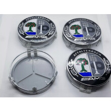4 x AMG Mercedes Affalterbach Alloy Wheel Centre Hub Caps 75MM COLOURED