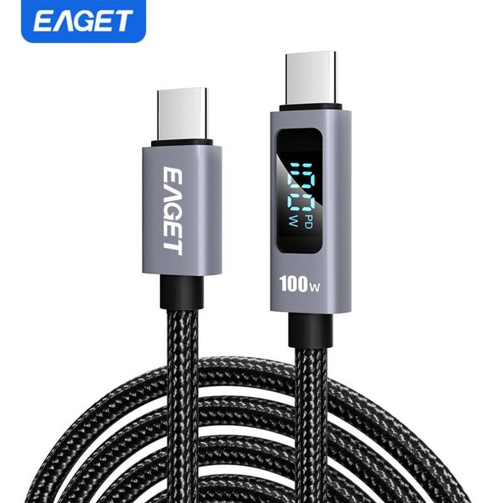 (2M) Led Display Cable 100w Pd Fast Charging Type-c To Type-c With Iphone 15/16 Series Ipad