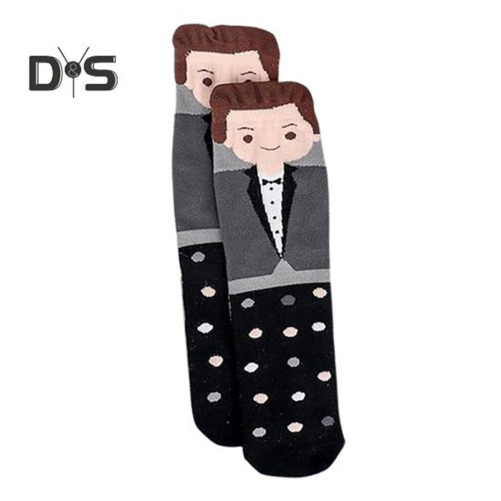 (as the picture, Male) 1 Pair/2 Pairs Wedding Socks Cartoon Bride And Groom Socks Couples Wedding Day Attire Socks Wedding Gifts for Men Women