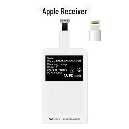 (apple) Universal Qi Wireless Charging Receiver for Apple & Android(Type-C Compatible) 1