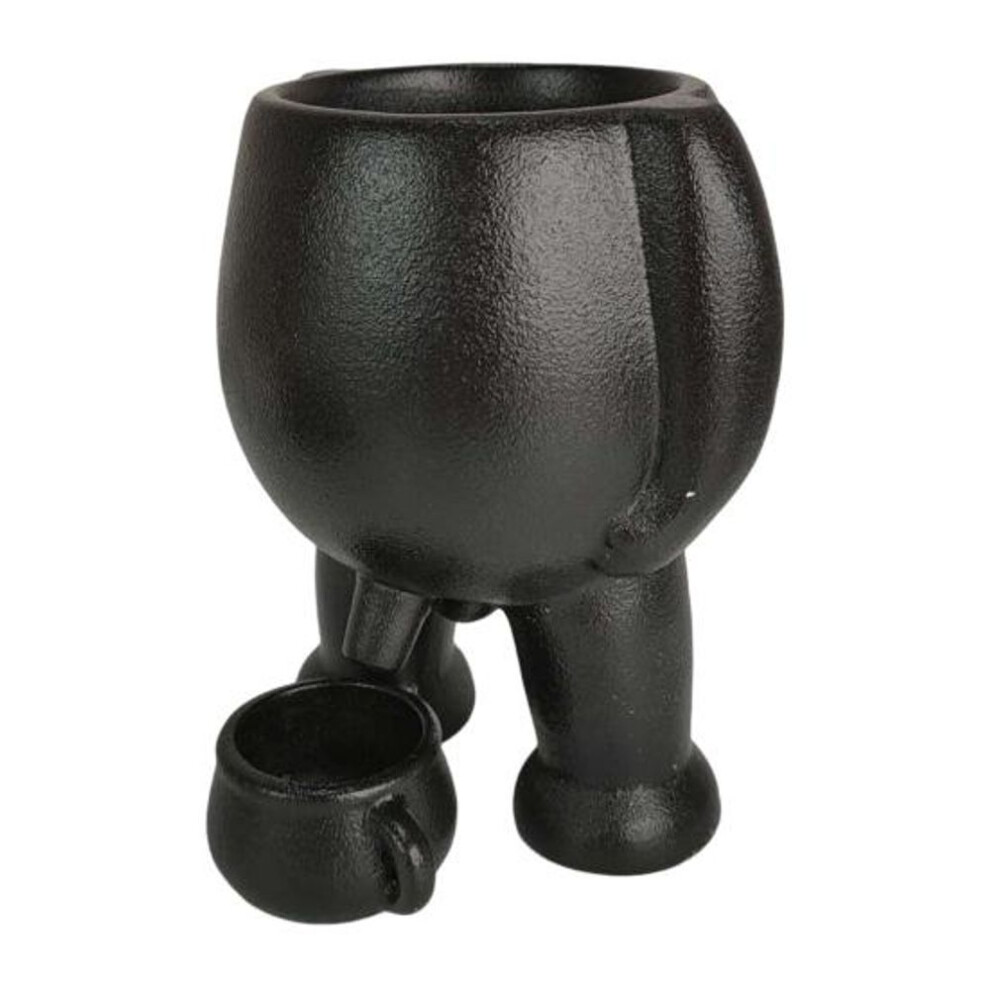 (black) Piss Pot Planter Resin Peeing Planter Pot Funny Body Succulent Pot with Drainage Novelty Vase for Indoor Outdoor Garden Home Decor