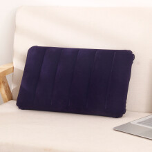 (30 cm x 47 cm purppura) Puhallettava PVC Flocking Air Travel Tyynyt Sänky Nukkuminen Camping Matkatyynyt Tyyny