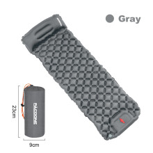 (Harmaa) Outdoor Camping Sleeping Pad puhallettava patja matkatyynyillä Ultrakevyt ilmamatto Sisäänrakennettu